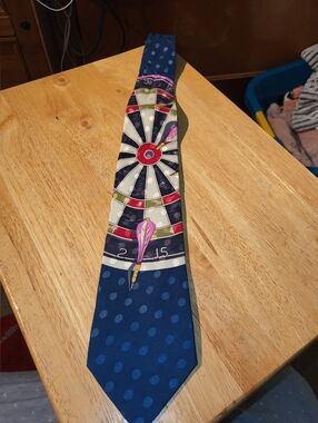 Vintage 90's %100 Silk Dart Enthusiast Neck Tie - By Nicole Miller